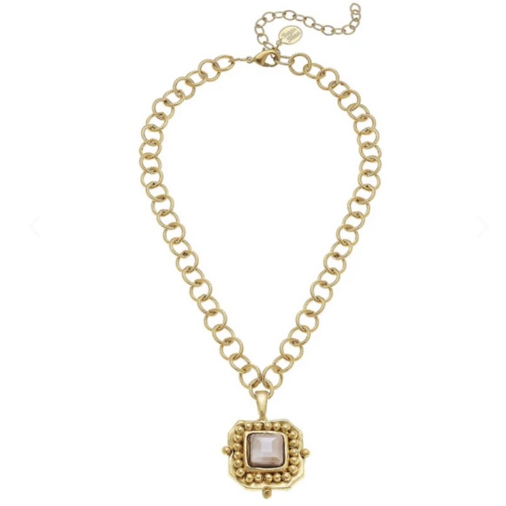 New Susan Shaw Blush Crystal London Necklace $144